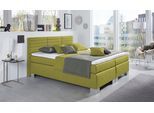 Boxspringbett HAPO "ATLANTA mit hohem Kopfteil", grün, B:110cm L:210cm, Komplettbetten, Boxspringbett, erhältlich in verschiedenen Breiten, Farben & Matratzenarten