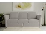 3-Sitzer OTTO HOME "Lavars Schlafsofa", braun (latte), B:230cm H:90cm T:89cm, 53% strukturiertes Polyester, 47% Polyester, Sofas, 3-Sitzer, mit Bettfunktion, in zwei verschiedenen Bezugsqualitäten