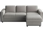 Ecksofa SIT & MORE "Cordoba", grau, B:236cm H:85cm T:161cm, 100% Polyester, Sofas, Ecksofa, wahlweise mit Bettfunktion und Bettkasten oder Stauraum