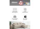 Polsterhocker SIT & MORE "Cordoba", beige (schoko), B:92cm H:46cm T:63cm, 100% Polyester, Hocker, Polsterhocker, modernes Design