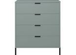 Kommode MÄUSBACHER "Bonnie", grün (pine grün matt), B:81cm H:100cm T:45cm, Holzwerkstoff, Sideboards, Kommode, Kommode mit Quadratgestell