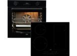 BEKO Backofen-Set "Elbe", Energieeffizienz: A, schwarz, Herdsets, Mit AirFry knusprig frittieren im Ofen – ganz ohne zusätzliches Fett, Backofen-Set