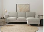 Ecksofa OTTO HOME "MARSEILLE (242/152cm),L-Form, Rec. rechts/links", grau (light grau), B:242cm H:88cm T:152cm, 85% Polypropylene, 15% Polyester, Sofas, Ecksofa, Massivholzbeine Eiche, Landhausstil, Wellenunterfederung