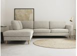 Ecksofa OTTO HOME "MARSEILLE 278/202 cm, L-Form, Ottom. rechts/links, verschiedene Bezüge", grau (light grau), B:278cm H:88cm T:202cm, Webstoff (100% Polyester);Struktur fein (58% Polyester, 22% Polypropylen);Filzoptik (100% Polyester), Sofas, Ecksofa, Massivholzbeine Eiche, Landhausstil, Wellenunterfederung