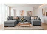 Wohnlandschaft OTTO HOME "Citry", grau, B:309cm H:88cm T:224cm, 100% polyester, Sofas, Wohnlandschaft, Breite 309 cm, Chenille, Bettfunktion, Bettkasten, U-Form
