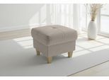 Polsterhocker SIT & MORE "Pamela, B: 58 cm", beige (taupe), B:58cm H:48cm T:58cm, 95% Polyester 5% Polyamid, Hocker, Polsterhocker, verschiedene Farben und Stoffe, bis 120 kg belastbar