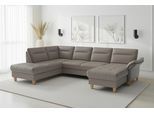 Wohnlandschaft SIT & MORE "Pamela, U-Form, B: 292 cm, Leder", delphine, B:292cm H:90cm T:212cm, Sofas, Wohnlandschaft