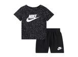 Nike Baby Genie-set met T-shirt en korte broek met logo (Zwart)