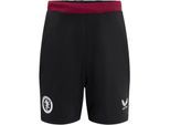 Castore Aston Villa FC-voetbalshorts voor kinderen (Zwart)