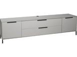 Sideboard MÄUSBACHER "Bonnie", grau (kreidegrau matt lack), B:216cm H:70cm T:45cm, Sideboards, Sideboard, Sideboard mit Quadratgestell