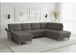 Wohnlandschaft SIT & MORE "Pamela, U-Form, B: 292 cm, Leder", mocca, B:292cm H:90cm T:212cm, Sofas, Wohnlandschaft