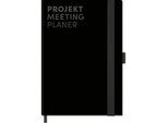 Korsch Projekt- und Meetingplaner, DIN A5, 200 Seiten, FSC-Papier, Leinenstruktur, Farbschnittkante, Gummiband & Stiftehalter, schwarz