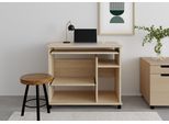 Computertisch VOGL MÖBELFABRIK "Compi", braun (sonoma, eichefarben), B:90cm H:76cm T:50cm, Tische, Computertisch, PC-Tisch mit Tastaturauszug, platzsparend, Breite 72 oder 90 cm