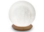 WAGNER LIFE DESIGN Salzkristall-Tischlampe "USB-Ball", weiß, 1 Stk., Leuchten, Handgefertigt aus Salzkristall - jeder Stein ein Unikat, ca. 2,3 kg
