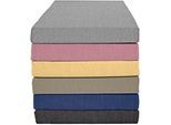 Spannbettlaken KUM "Polycotton Spannbetttuch", blau (navy), L:200cm, Polycotton, Obermaterial: 52% Baumwolle, 48% Polyester, Bettlaken, Spannbettlaken, bis ca. 30 cm Matratzenhöhe, meliert
