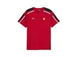 T-Shirt PUMA "Ferrari MT7 T-Shirt Herren", Herren, Gr. L, rot (rosso corsa rot), Obermaterial: 100% Baumwolle. Rippe: 30% Polyester, 70% Baumwolle. Einsatz: 100% Baumwolle, regular fit, Rundhals, Shirts T-Shirt