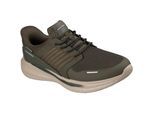 Skechers Slade Luther Heren Olijfgroene Synthetische / Mesh Sneakers