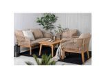 Gardenson , Beige, Akaziefarben , Holz, Metall, Textil , Akazie ,