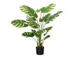 4goodz Homcom kunstplant monstera 120 cm kunstplant met pot en mos