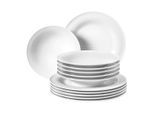 Seltmann Weiden Tafelservice Beat weiß uni, Weiß, Keramik, 12-teilig, Uni, Essen & Trinken, Geschirr, Geschirr-Sets, Tafelservice
