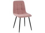 Stylife Stuhl, Rosa, Schwarz, Metall, Textil, konisch, 45x87x54 cm, Typenauswahl, Esszimmer, Stühle, Esszimmerstühle, Vierfußstühle