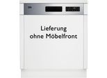 BEKO teilintegrierbarer Geschirrspüler "BDSN25530X", Energieeffizienz: D, silber (edelstahlblende), B:59,8cm H:81,8cm T:57cm, Geschirrspüler, Doppelt gut organisiert – inklusive Besteckschublade und Besteckkorb, teilintegrierbarer Geschirrspüler