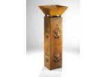 Dekosäule LOCKER, braun, Metall, Dekofiguren, Dekosäule
