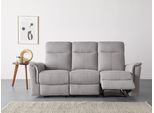 3-Sitzer OTTO HOME "Southbrook", grau (hellgrau), B:197cm H:99cm T:92cm, Webstoff 95% Polyester 5% Nylon, Sofas, 3-Sitzer, mit manueller und elektrischer Relaxfunktion