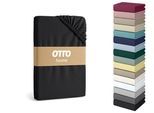 Spannbettlaken OTTO HOME "Cremona, Basic & Premium Qualität mit Elasthan", schwarz, B:90cm L:200cm, Jersey (145 g/m²), Obermaterial: 96% Baumwolle, 4% Elasthan, Bettlaken, Spannbettlaken, Bettlaken für Matratzen von 20-25 cm Höhe, 96% Baumwolle & 4% Elasthan
