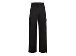Off White Unisex cargobroek met wijde pijpen voor volwassenen (Zwart)