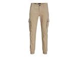 Jack And Jones Cargo-broek met omgeslagen pijpen voor heren (Witte peper)