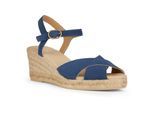 Geox D Gelsa Laag Leren Vrouwen Navy Sandalen