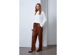 Dames Brede-Pijpen Neplederen Broek