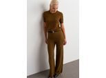 Vrouwen Wijdbenige Lurex Brei Broek