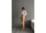 Hoge taille geplooide tailormade broek