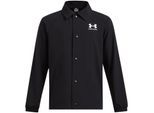 Under Armour Jongens Woven Snap-Front Coach Jacket (Zwart/Wit)