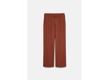 Dames Wijdbenige Geweven Broek met Touwtjes in de Taille