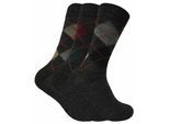 Sock Snob - Heren 3 Pack Lamswol Soft Top Sokken - Grijs