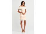 Gestreepte Ribbels Bodycon Mini jurk