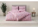 Bettwäsche OTTO HOME "Mariby", rosa (rosé), B/L: 135cm x 200cm, 1 Stk., 1 Stk., Renforcé, B/L: 40cm x 80cm, 2 Stk., Renforcé, Obermaterial: 100% Baumwolle, Bettwäsche, Bettwäsche, mit feinem Blümchen Design, skandinavisch, romantische Bettwäsche