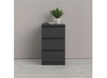 Kommode HOME AFFAIRE "Naia", schwarz, B:40,4cm H:70,1cm T:50cm, Holzwerkstoff, Sideboards, Kommode, Elegante und modernes Sideboard mit 3 geräumigenSchubladen