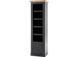 Regal OTTO HOME "Westminster S", schwarz (dunkelgrau, wotan eiche), B:61cm H:202cm T:42cm, Holzwerkstoff, Regale, Regal, im romantischen Landhausstil