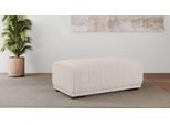 Polsterhocker OTTO HOME "BORNHOLM, großer Hocker passend zur Serie, Maße B/T/H: 122/72/46 cm", beige (creme), B:122cm H:46cm T:72cm, 100% Polyester, Hocker, Polsterhocker, mit Wellenfederung, in hochwertiger Verarbeitung