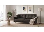3-Sitzer OTTO HOME "TRIPLO optionale Schlafsofa mit Bettkasten, Maße B/T/H: 215/100/89 cm", schwarz, B:215cm H:89cm T:100cm, 88% Polyester, 9% Rayon, 3% Nylon, Sofas, 3-Sitzer, Wahlweise Bettfunktion - Liegefläche 145x191 cm, Rücken-, Zierkissen