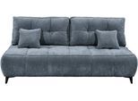 Schlafsofa ED EXCITING DESIGN "Elisa Liftbeschlag, Federkern, Bettfunktion und Bettkasten, B. 215cm", denim, 100% Polyester, Sofas, Schlafsofa