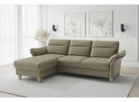 Ecksofa SIT & MORE "Pamela L-Form, B: 230 cm, optional Schlaffunktion & Bettkasten", savannah, B:230cm H:90cm T:164cm, 100% Polyester, Sofas, Ecksofa, wahlweise mit Armteilverstellung, Sofa mit Federkern, Sitzhöhe: 48 cm