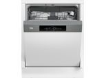 BEKO teilintegrierbarer Geschirrspüler "BDSN16R46W", Energieeffizienz: A, silber (edelstahlblende), B:59,8cm H:81,8cm T:57cm, Geschirrspüler, Quick&Shine – schnelle Reinigung mit optimaler Trocknung, teilintegrierbarer Geschirrspüler