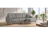 Ecksofa OTTO HOME "TRIPLO optionale Schlafsofa mit Bettkasten, Maße B/T/H: 234/164/89 cm", grau, B:234cm H:89cm T:164cm, 88% Polyester, 9% Rayon, 3% Nylon, Sofas, Ecksofa, L-Form wahlweise mit Bettfunktion - Liegefläche 132x210 cm