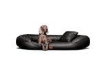 Tierlando Orthopädisches Hundebett LENNART VISCO PLUS Kunstleder schwarz 1 m, 25 cm, 85 cm