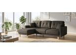 Ecksofa OTTO HOME "TRIPLO optionale Schlafsofa mit Bettkasten, Maße B/T/H: 234/164/89 cm", grau (anthrazit), B:234cm H:89cm T:164cm, Sofas, Ecksofa, L-Form wahlweise mit Bettfunktion - Liegefläche 132x210 cm